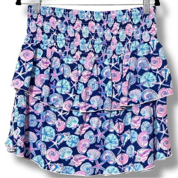 Simply Southern women’s size large high elastic waist tiered short skirt Beachy - Picture 10 of 11